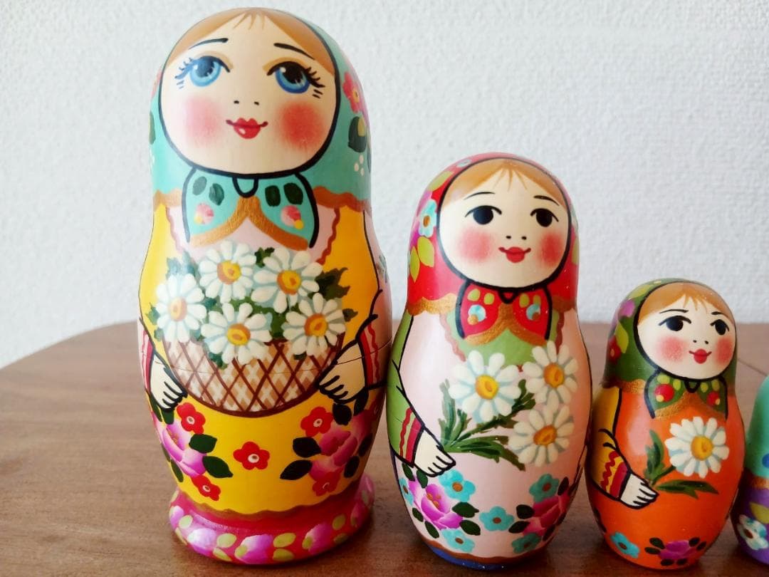 【LYH149】北欧ロシア雑貨 リューバ作のマトリョーシカ　ラマーシカ