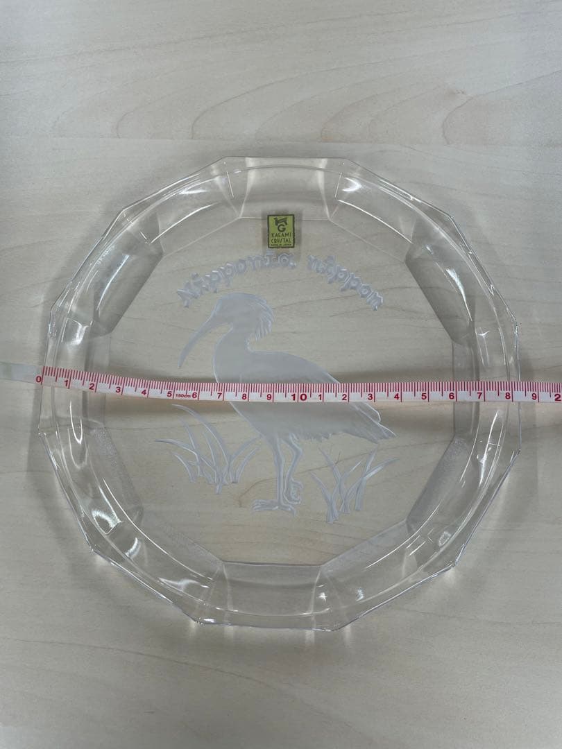 KAGAMI カガミクリスタル　最高級クリスタルガラス　お皿　鳥　鳥柄　プレート