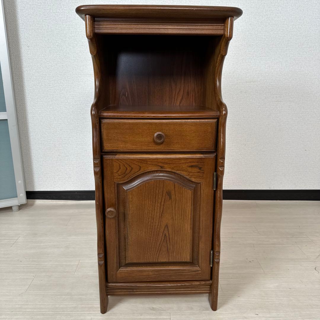 カリモク コロニアル 電話台 FAX台 花台 飾り台 収納棚 i4※