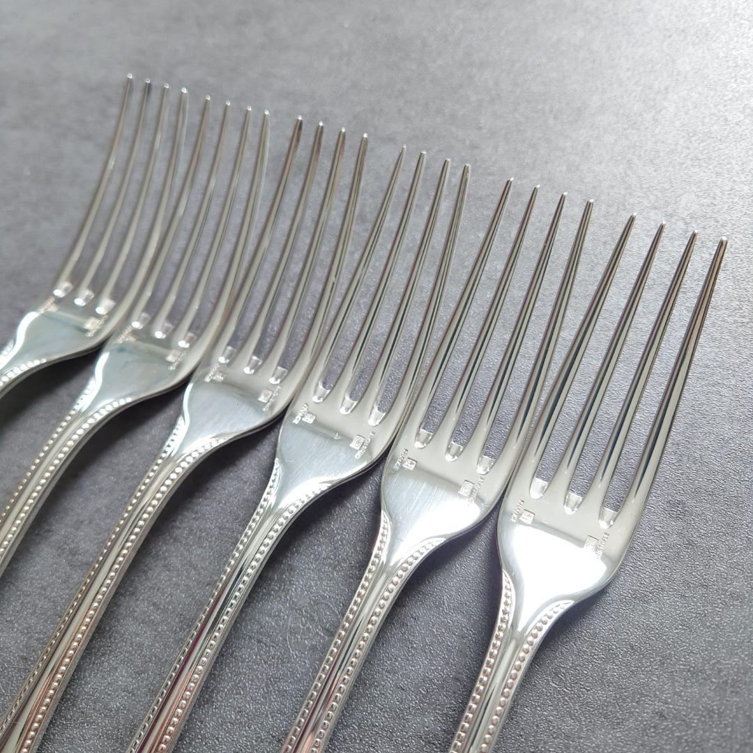 美品 クリストフル パール テーブルフォーク 6点