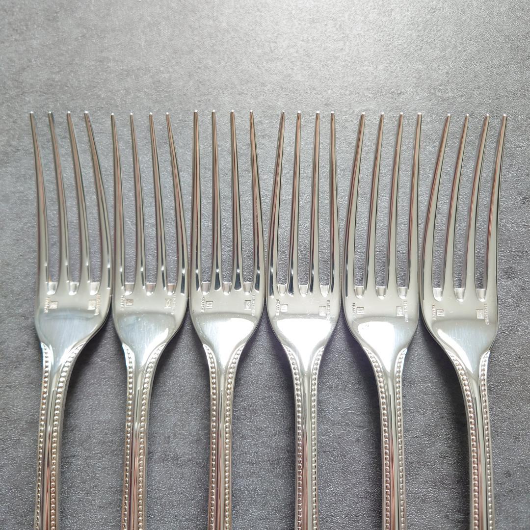 美品 クリストフル パール テーブルフォーク 6点