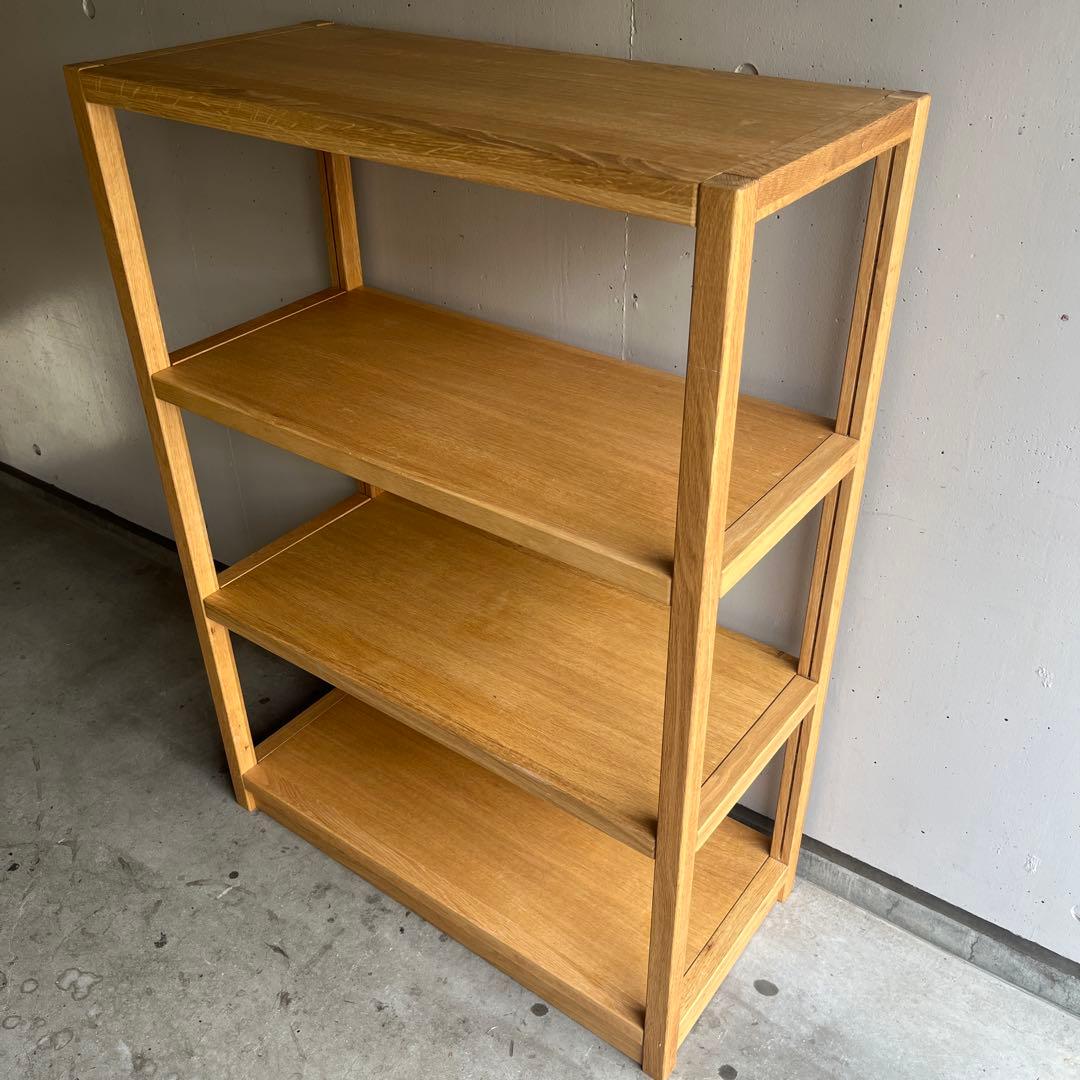 美品・廃盤希少★無印 オーク材ユニットシェルフ・中