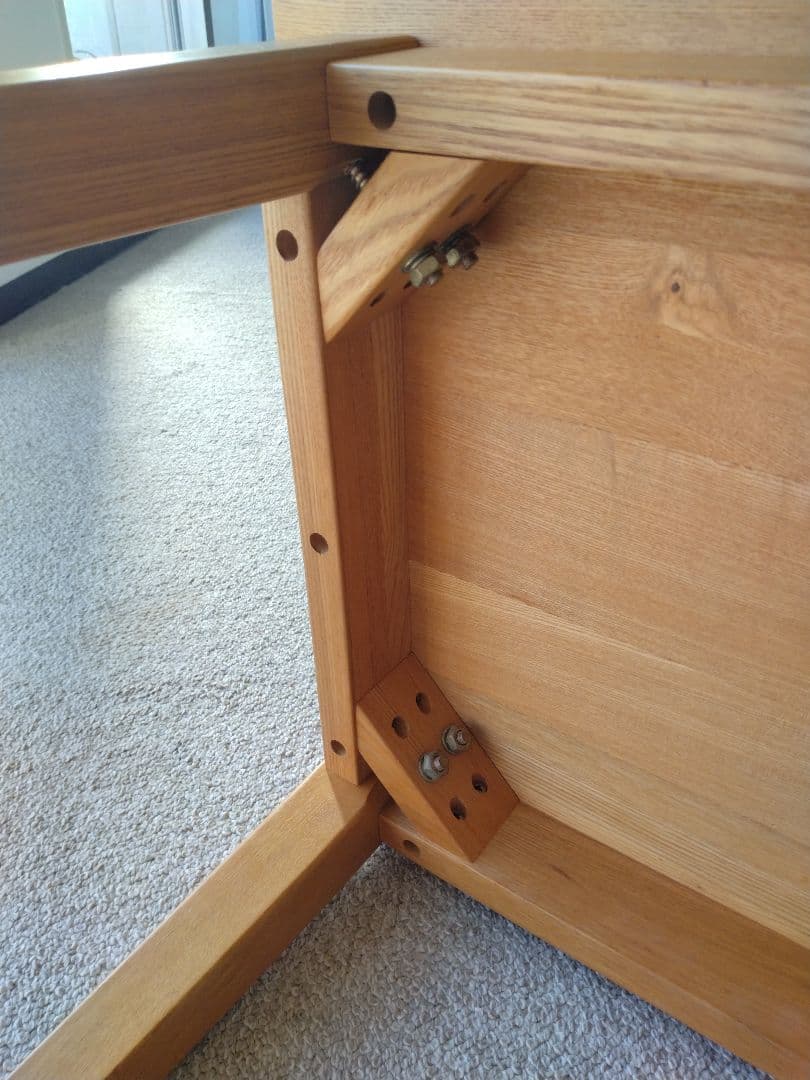 【美品】MUJI無印良品 タモ材ローテーブル/座卓/センター机/カフェラウンジ