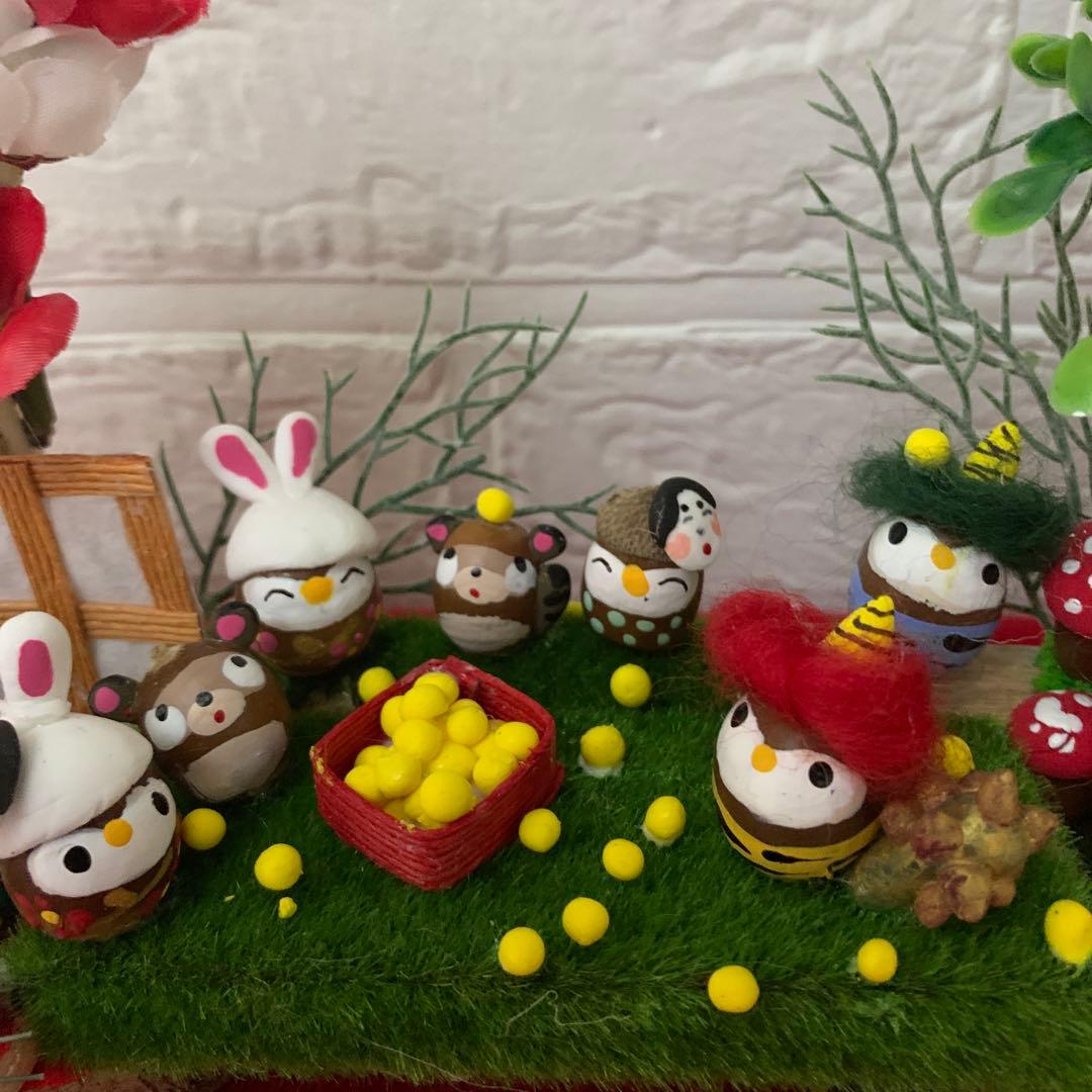 どんぐりアート♡節分オブジェ♡ - メルカリ