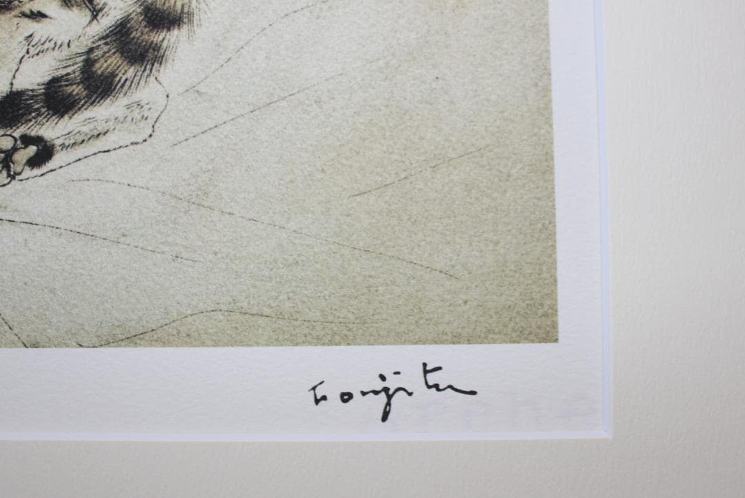 藤田嗣治 エスタンプリトグラフ「猫」 100部限定 31/100 - メルカリ