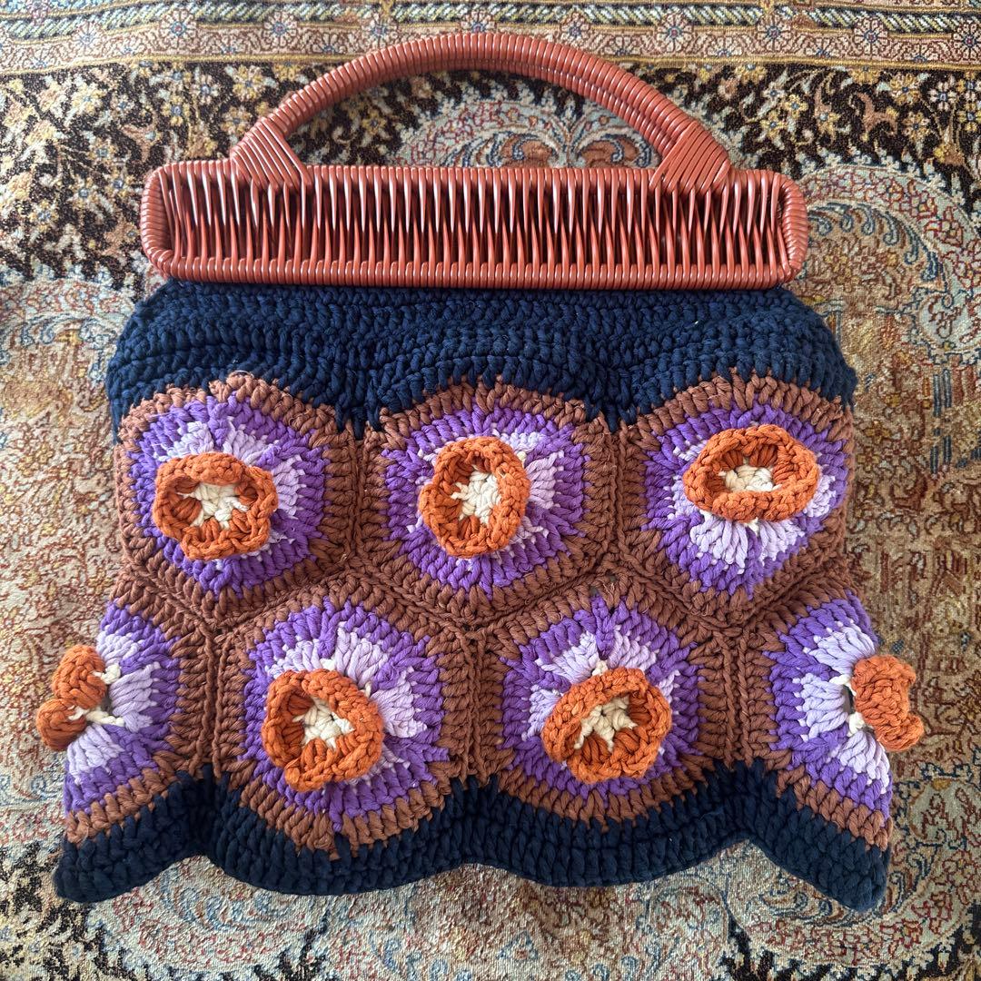 MARNI マルニ クロシェ編み フラワーモチーフ ハンドバッグ