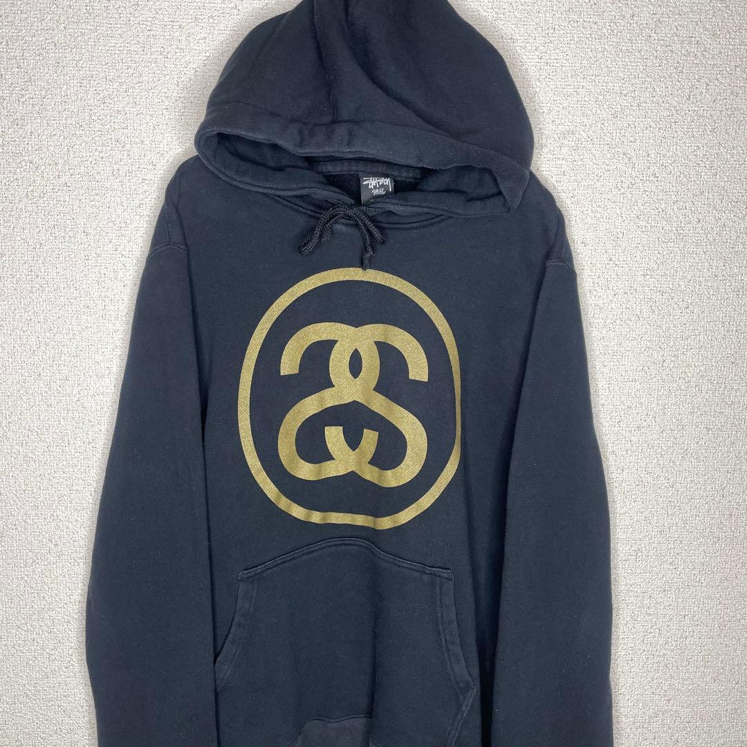 STUSSY ステューシー シャネルロゴ ブラックパーカー フーディ - メルカリ