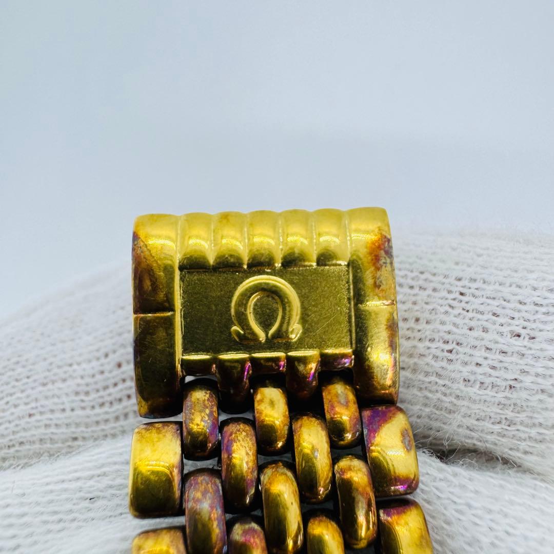 ✨OMEGA✨オメガ✨デビル✨デイト✨クォーツ✨ゴールド文字盤✨腕時計✨