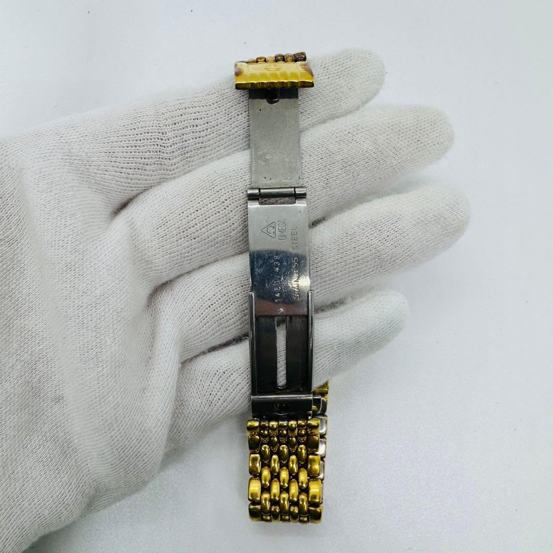 ✨OMEGA✨オメガ✨デビル✨デイト✨クォーツ✨ゴールド文字盤✨腕時計✨