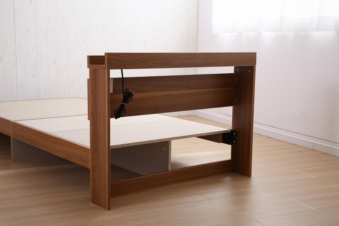 【新品・送料無料】【シングル】Pluto 収納付きベッド（マットレス付き）