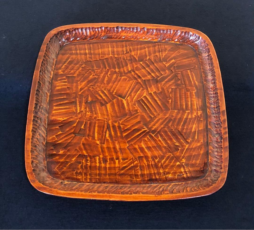 《R》伝統工芸 讃岐彫 吸物膳5客 小膳 刳抜　260121き6