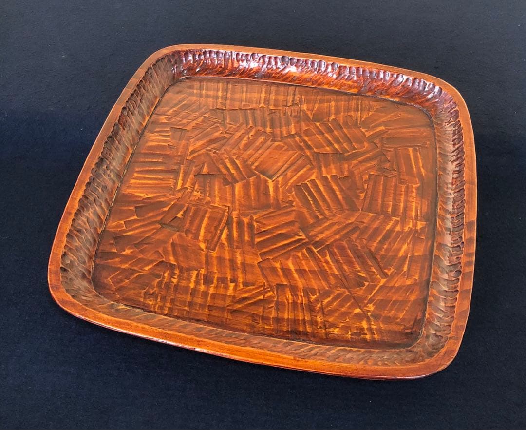 《R》伝統工芸 讃岐彫 吸物膳5客 小膳 刳抜　260121き6