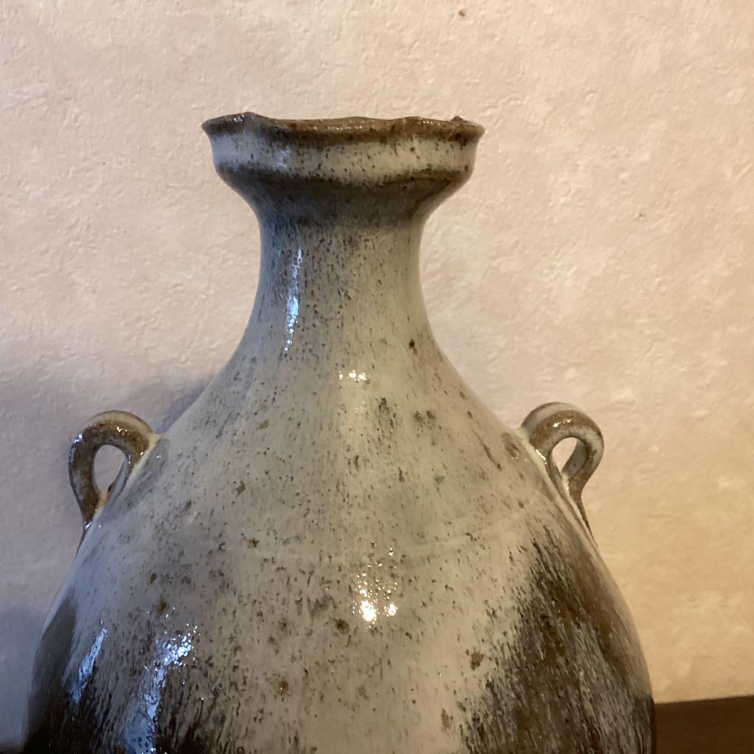 叩き朝鮮唐津耳付花生 唐津焼中里太郎右衛門作 - メルカリ