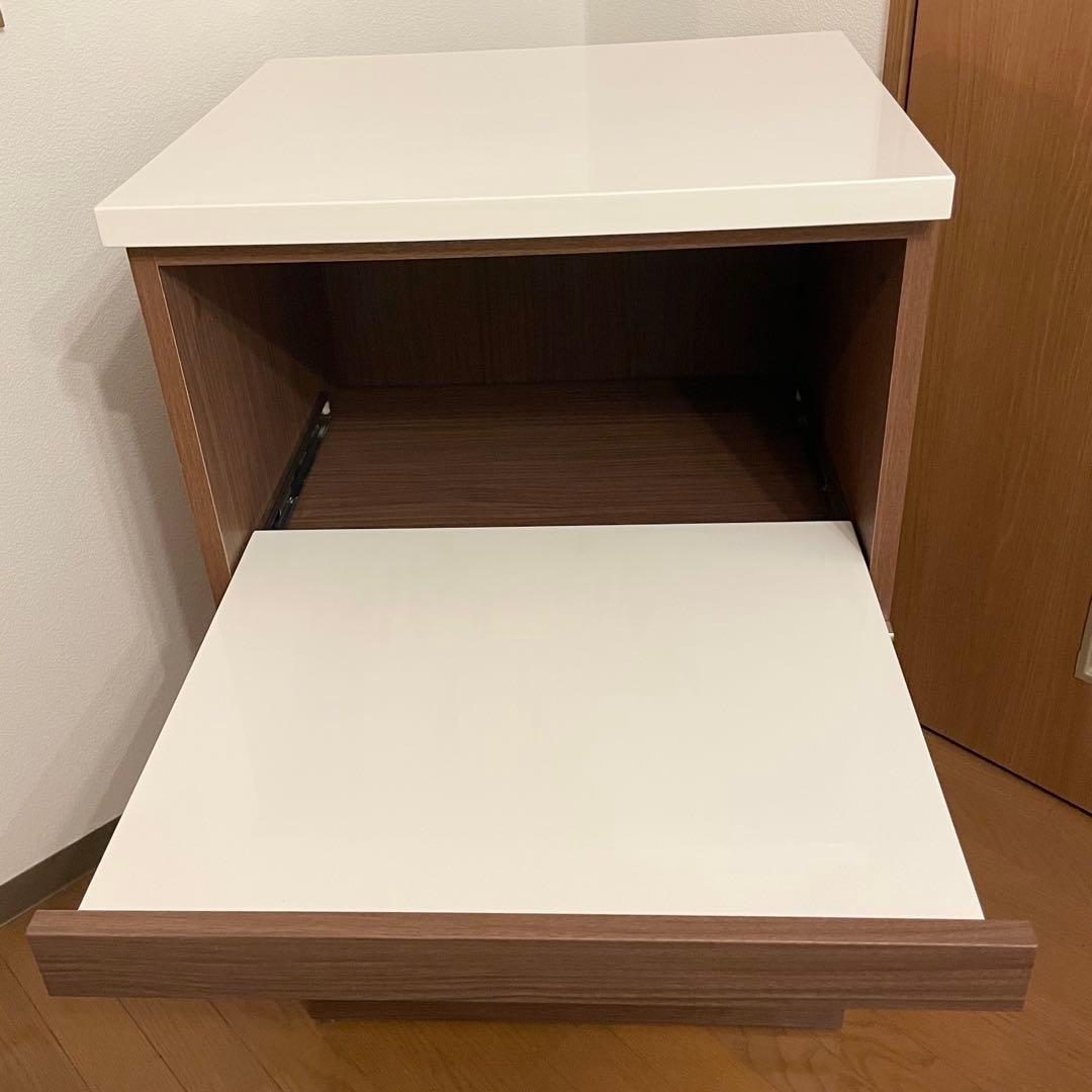【美品】ニトリ キッチン収納カウンター 22年製 コンセント付き 木目調
