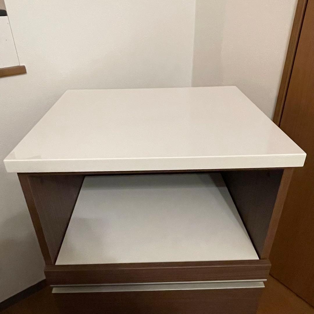 【美品】ニトリ キッチン収納カウンター 22年製 コンセント付き 木目調