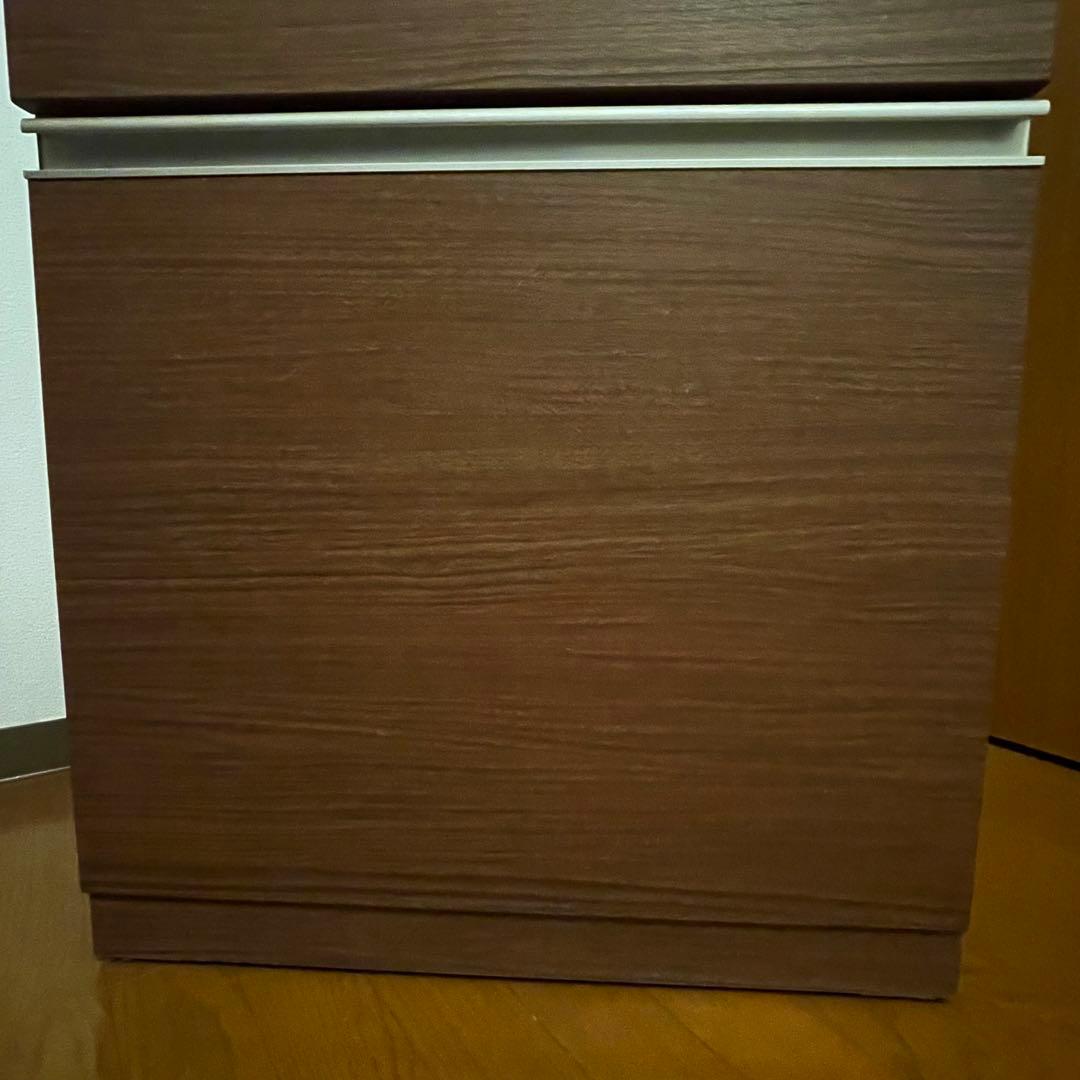 【美品】ニトリ キッチン収納カウンター 22年製 コンセント付き 木目調