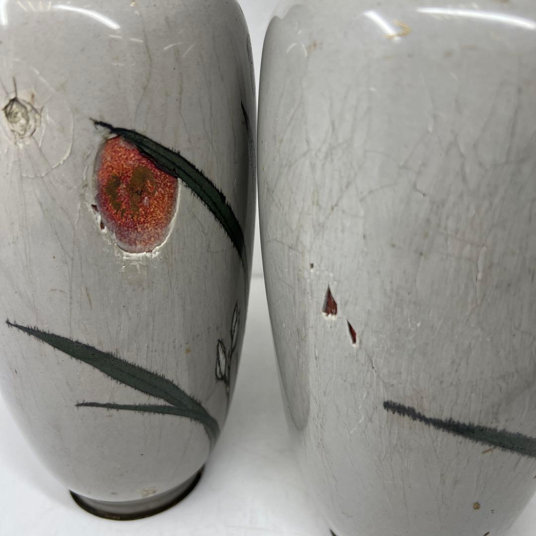 時代 和物七宝一対花瓶 高さ約25㎝ 東Y7-0522②タサコサ - メルカリ