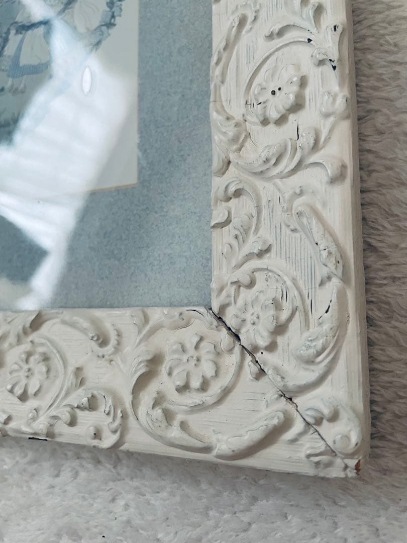 ウィルビーク ル　メール　絵本挿絵の額装品　アンティーク　初版　シャビーシック