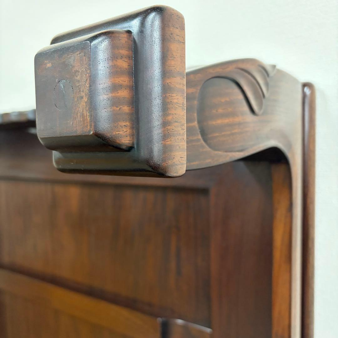 大阪唐木指物【中澤唐木】花梨五尺座卓 菊彫 漆塗生地 - メルカリ