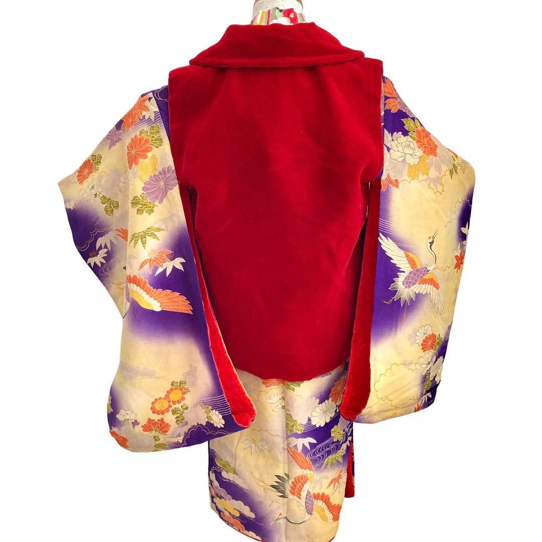 アンティーク3歳 女の子 子供着物 七五三 アンティーク着物 NO4