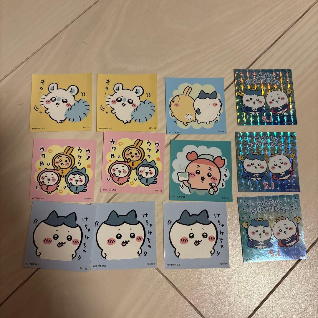 ちいかわ ハチワレ うさぎ ノベルティステッカーシールセット12枚