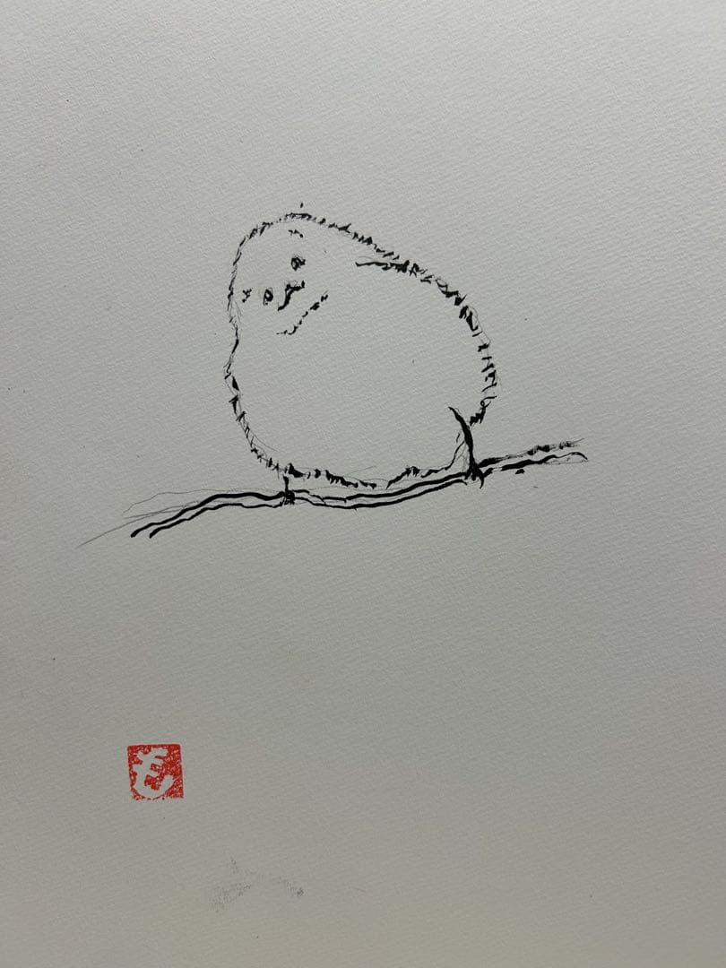 墨絵 鳥のイラスト