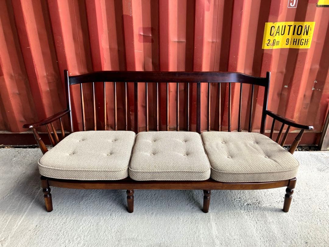 カリモク　コロニアル　3pソファー