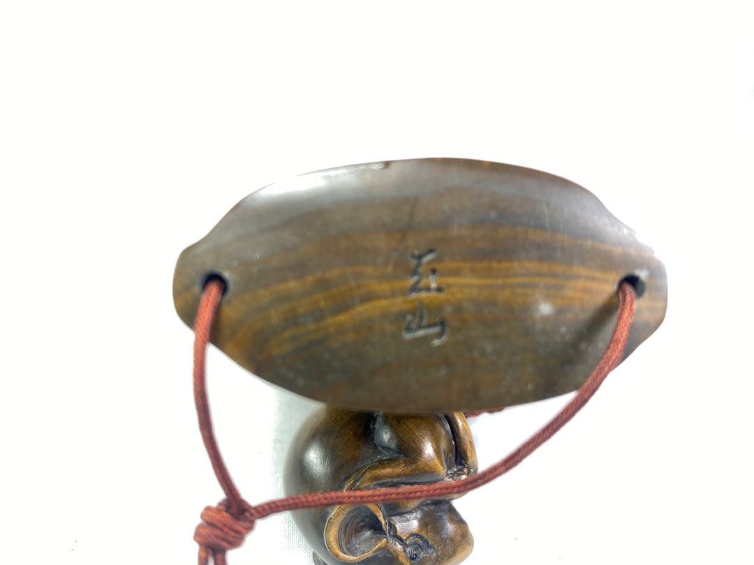 印籠　柘植　十二支　ネズミ(鼠) 黄楊繊細彫刻 木製