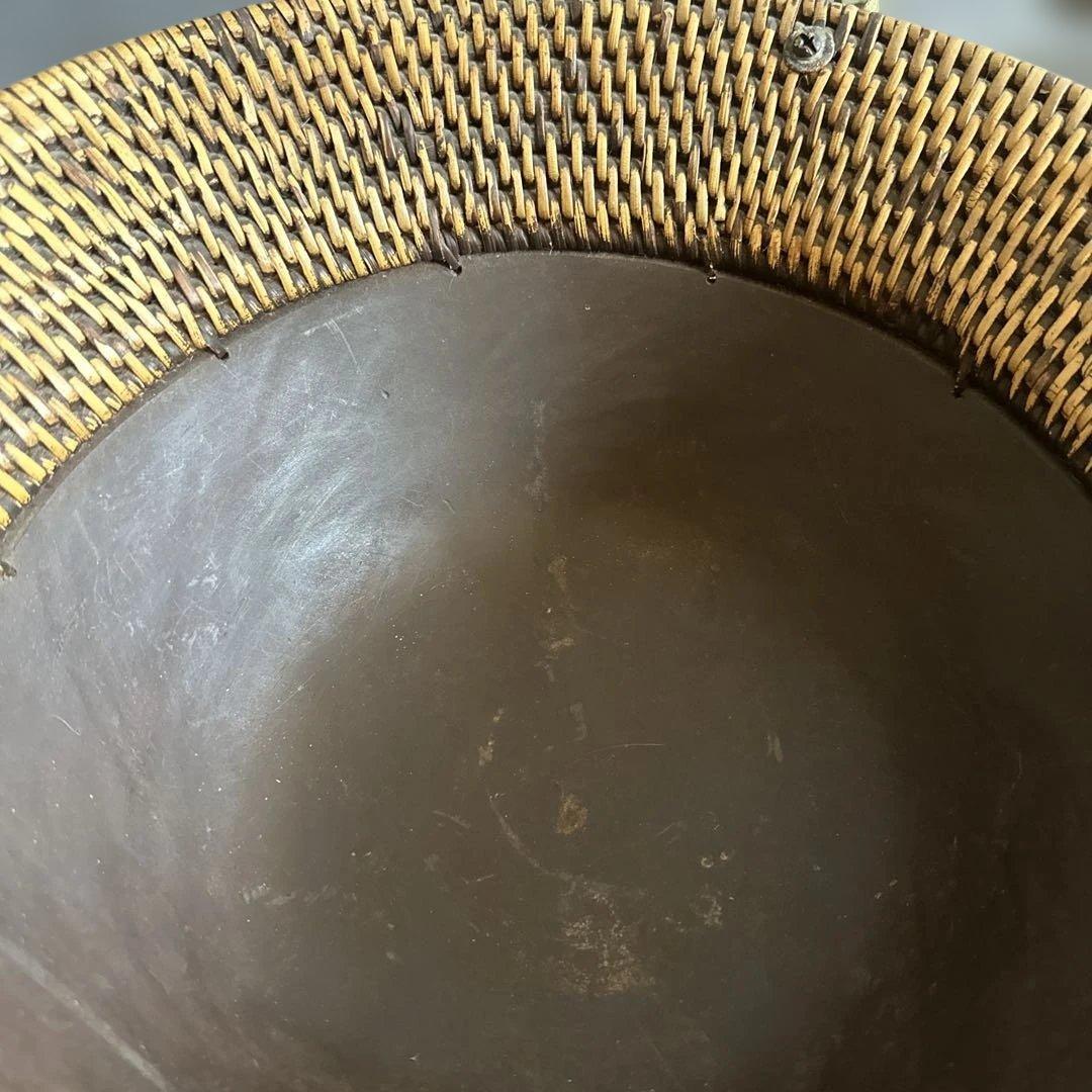 ヨーロピアンな大きなバスケット　金具が素敵！