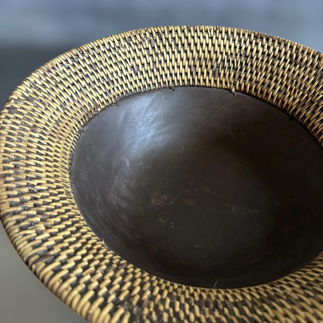 ヨーロピアンな大きなバスケット　金具が素敵！