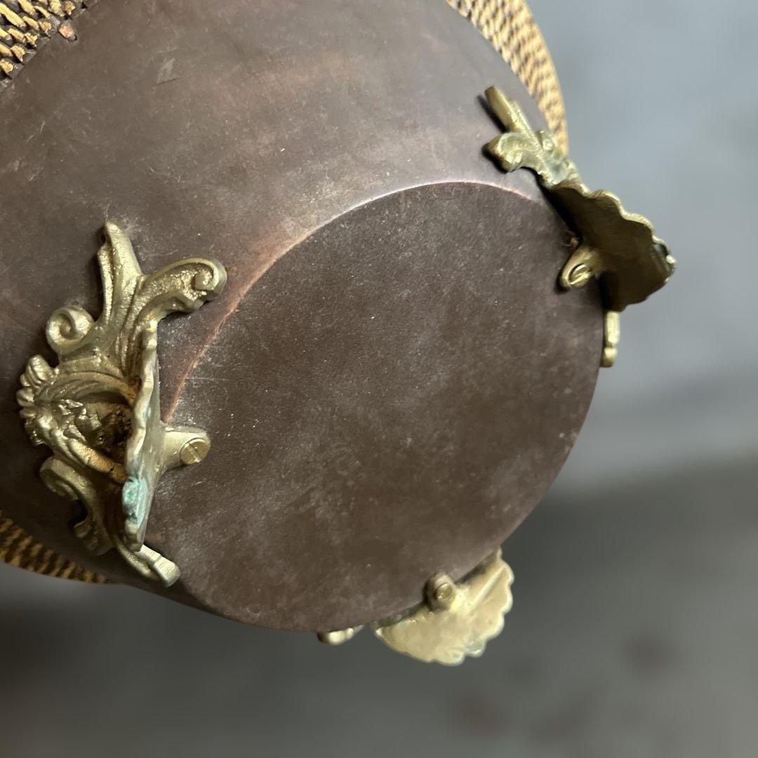 ヨーロピアンな大きなバスケット　金具が素敵！