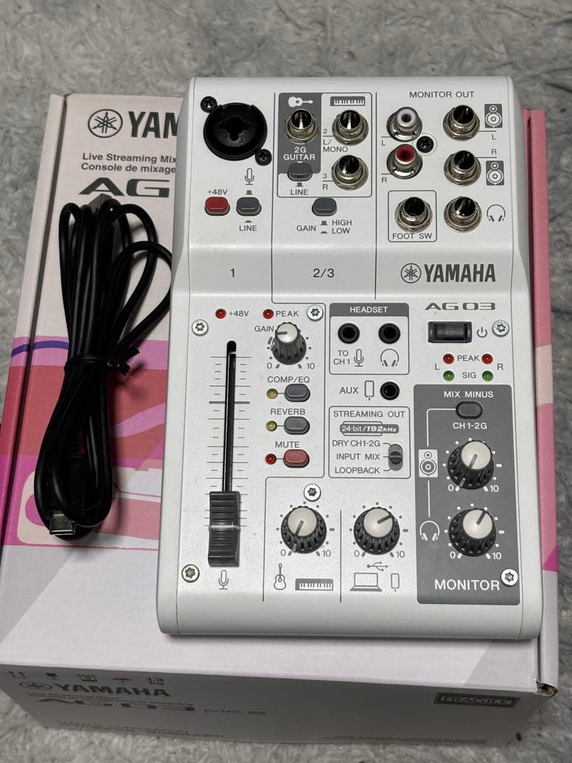 AG03 MK2+XLRケーブル3m オーディオインターフェイス