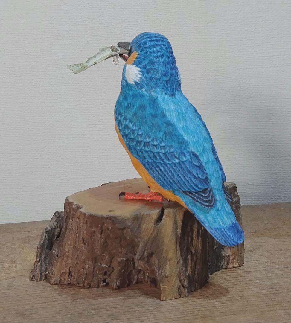 ミニバードカービング　\"カワセミ“