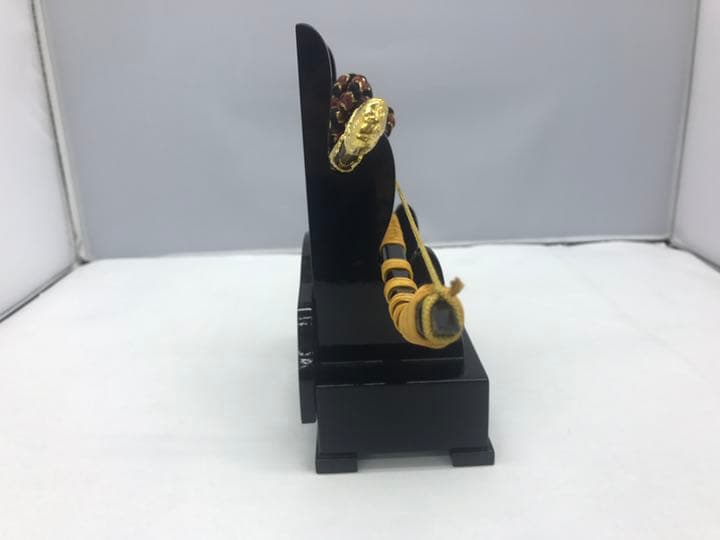 弓太刀飾り 二段飾り:大  弓藤巻・ケヤキ塗り：黒太刀