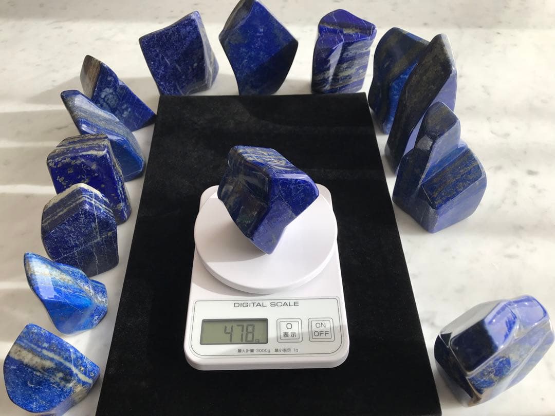 天然ラピスラズリ14個セット(5,357g)