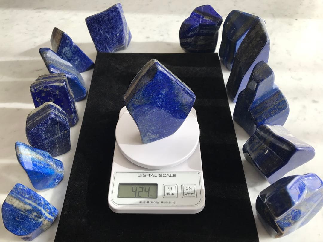 天然ラピスラズリ14個セット(5,357g)