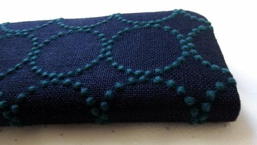 未使用　濃紺✕緑　タンバリン生地　ミナペルホネン　ハンドメイド作家様　長財布
