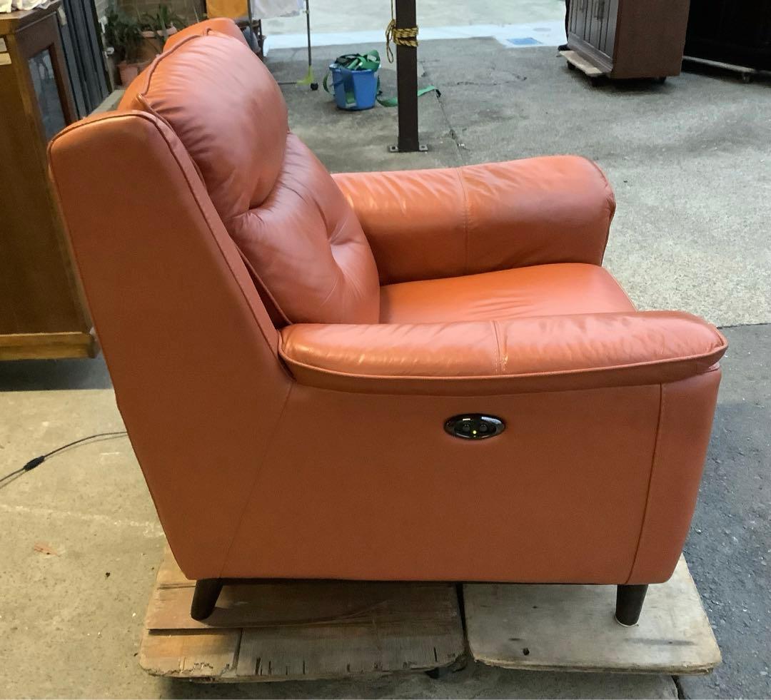 革張り 電動リクライニングチェア ワタリジャパン 1人掛け（★）