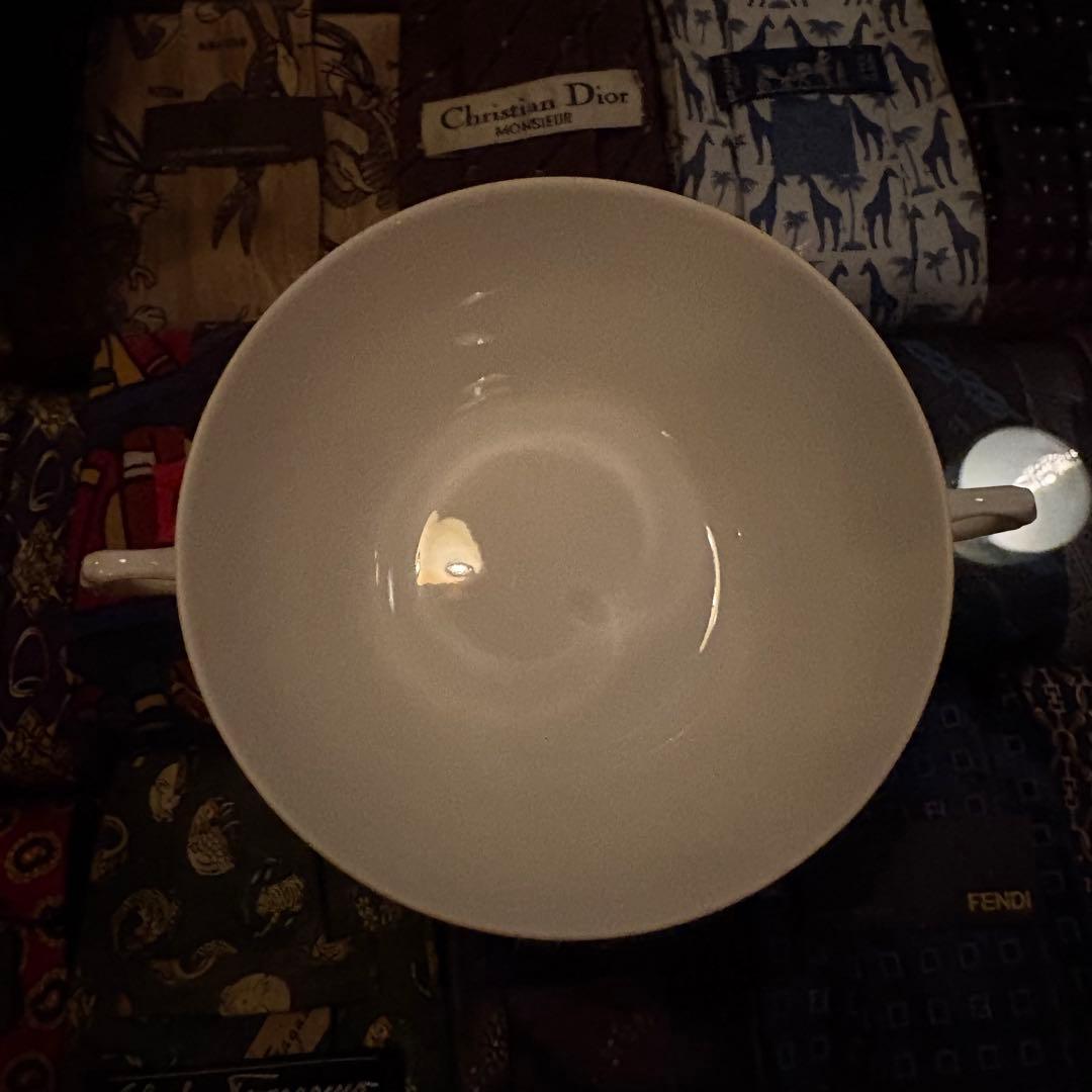 リチャードジノリ ベッキオホワイト スープカップ&ソーサー 2客セット