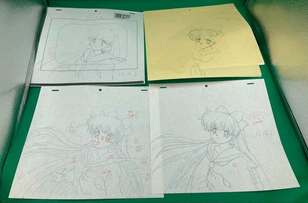 セーラームーン　原画　修正原画　レイアウトコピー　セル画