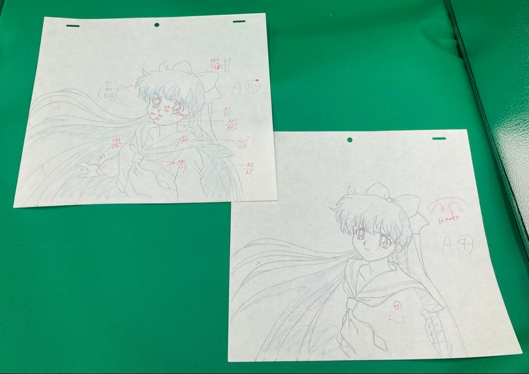 セーラームーン　原画　修正原画　レイアウトコピー　セル画
