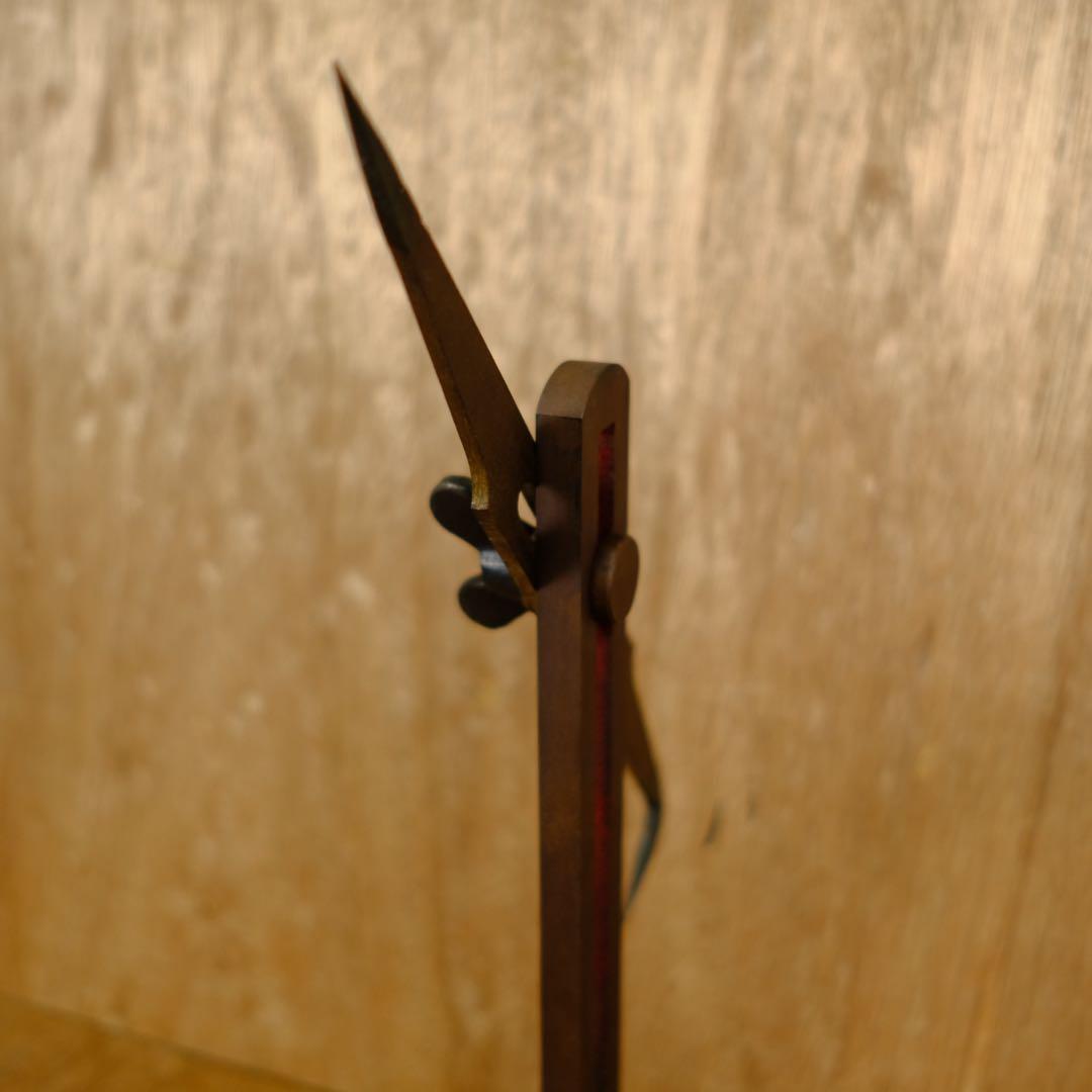 アンティーク　鉄製　トースカン　古道具　オブジェ　インテリア　彫刻　陶芸