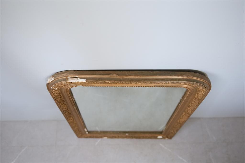 フランスアンティークルイフィリップ様式ミラー/姿見ウォールミラー鏡(90-246