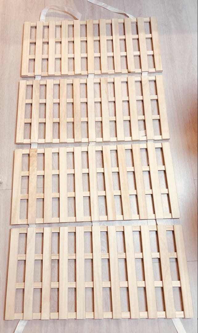 タンスのゲン 木製 四つ折り すのこ クイーンサイズ