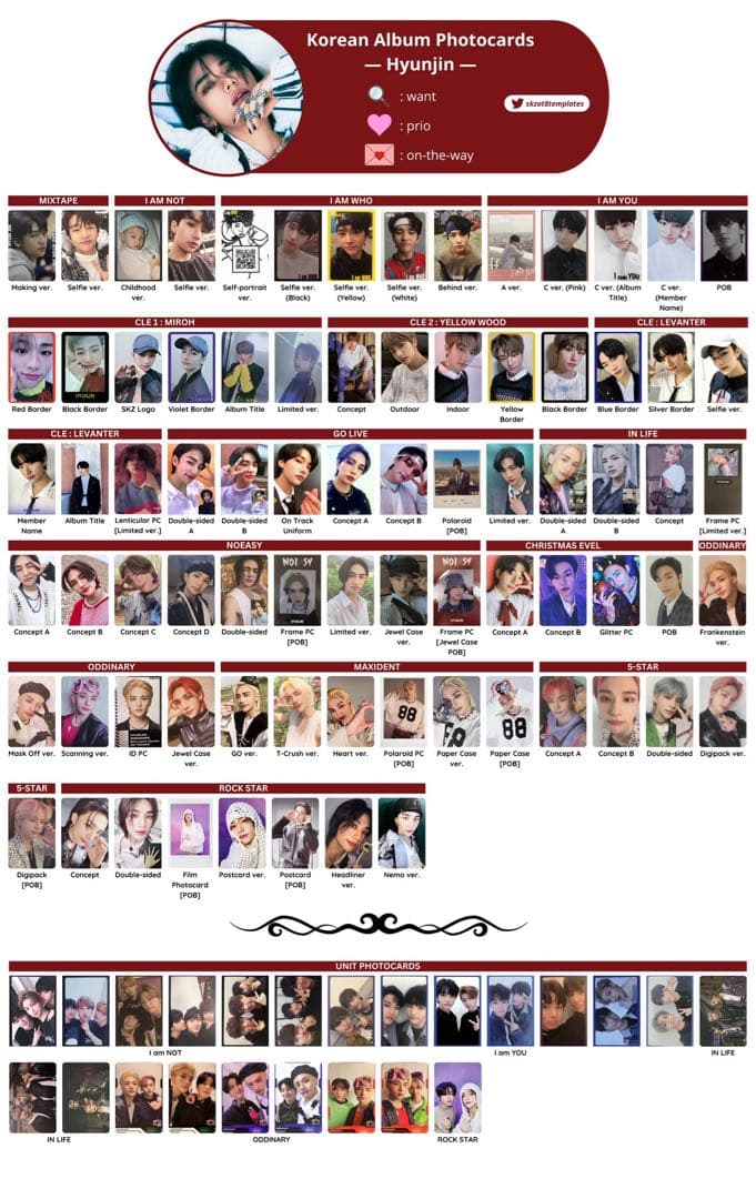 straykids スキズ ヒョンジン トレカ 封入 コンプ まとめ売り - メルカリ