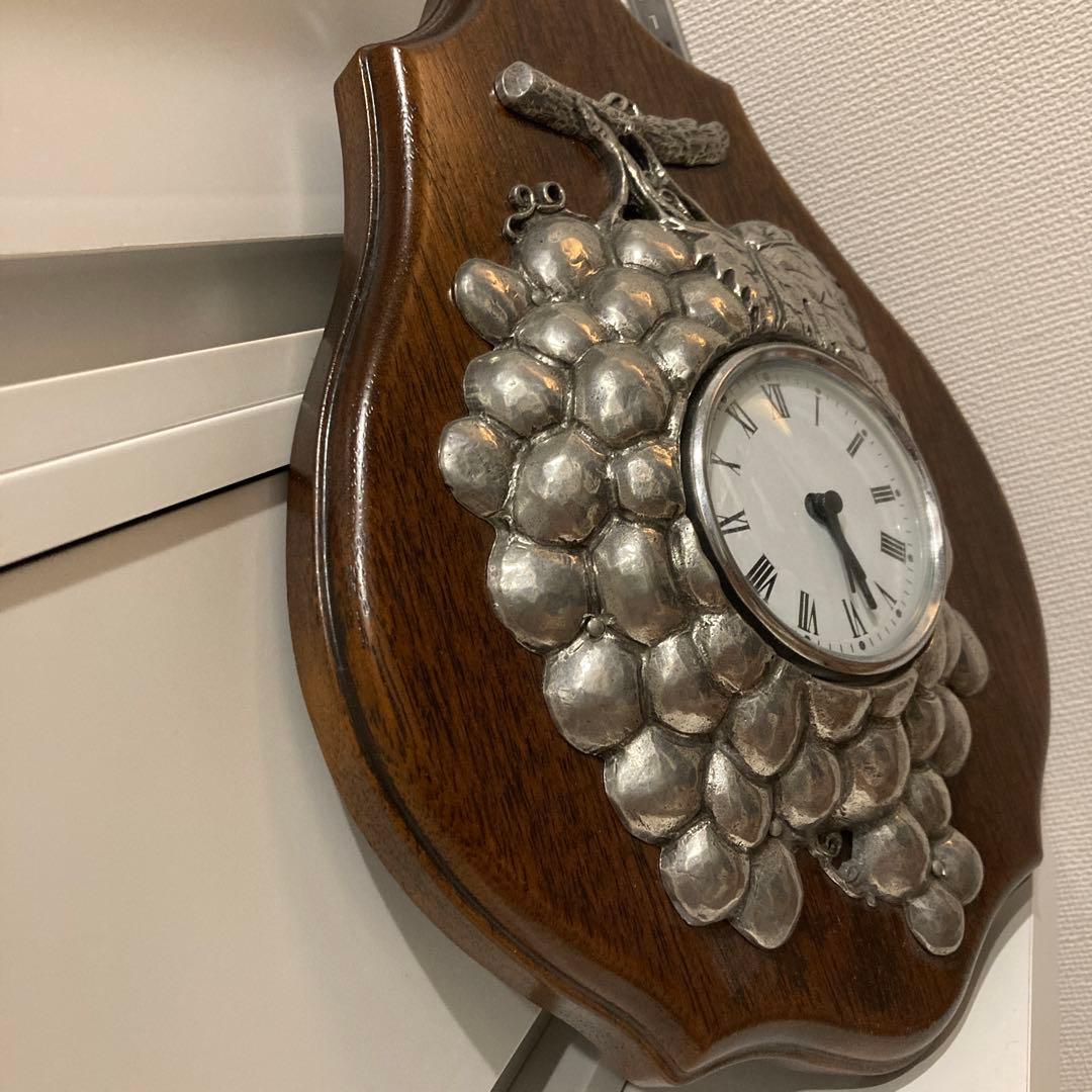 ブドウデザイン アナログ掛時計