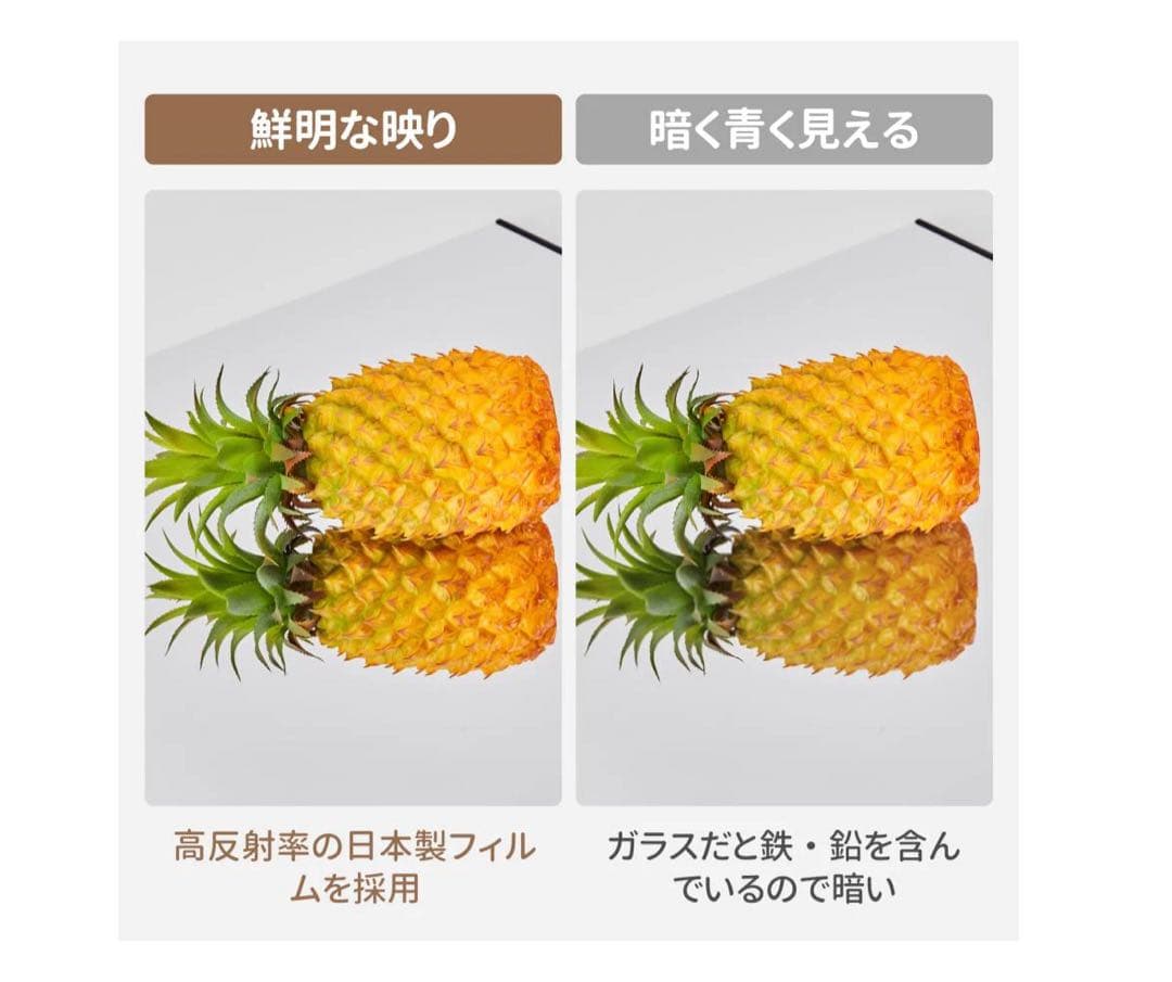 割れないフィルムミラー 幅40cm 高さ145cm