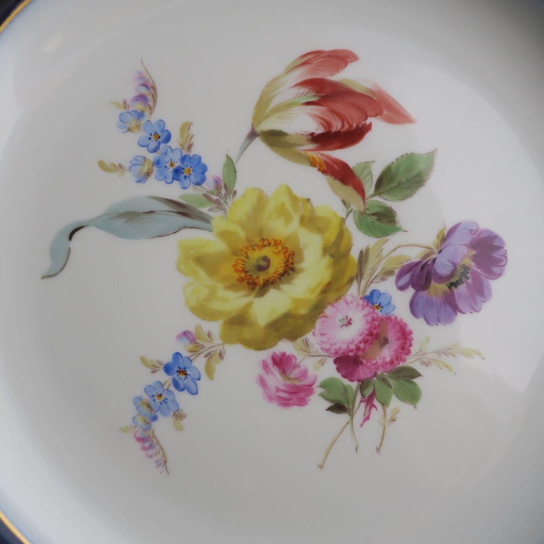 【美品】マイセン・コバルトブルーのプレート（24.5cm）★送料込み