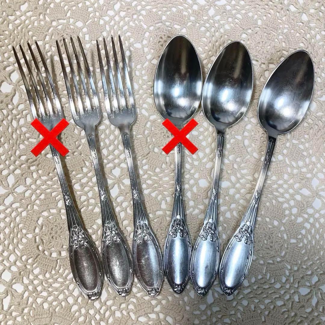 【MiMi】カトラリー２セットフランスアンティーク✨️可愛いリボンモチーフ