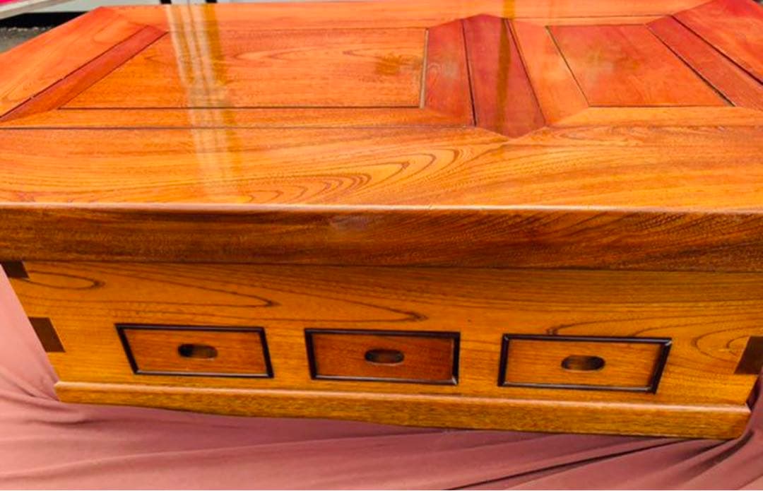 日本製／国産高級ケヤキ材／贅沢火鉢■材質：欅無垢 ／摺り漆／欅無垢 ／摺り漆